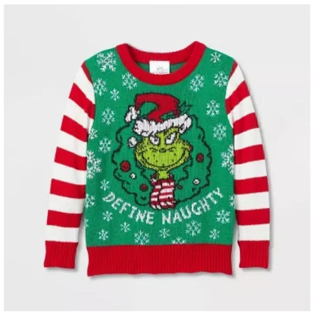 Nwt The Grinch Ugly Christmas Sweater Define Naughty